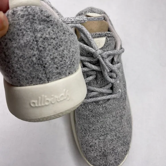 Allbirds wool runners Light dapple grey cream sole womens Tennis Shoe Sz 7. - Picture 9 of 11